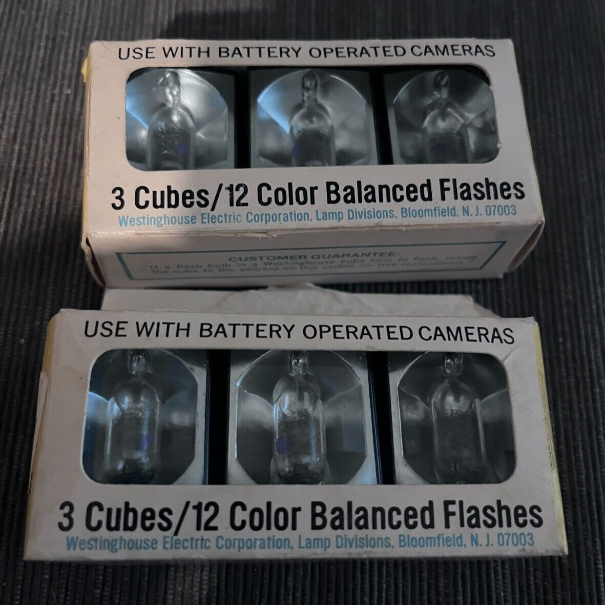 Lot of 2 Westinghouse Flash Cubes 3-Pack 12 Flashes