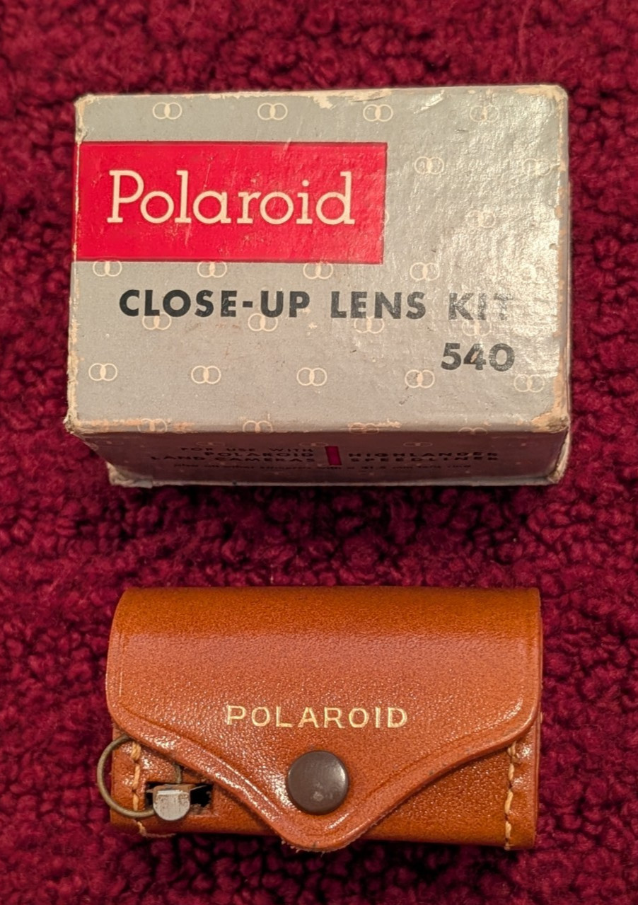 Polaroid Close-Up Lens Kit 540 w/ Leather Case – 3 Lenses In Original Box