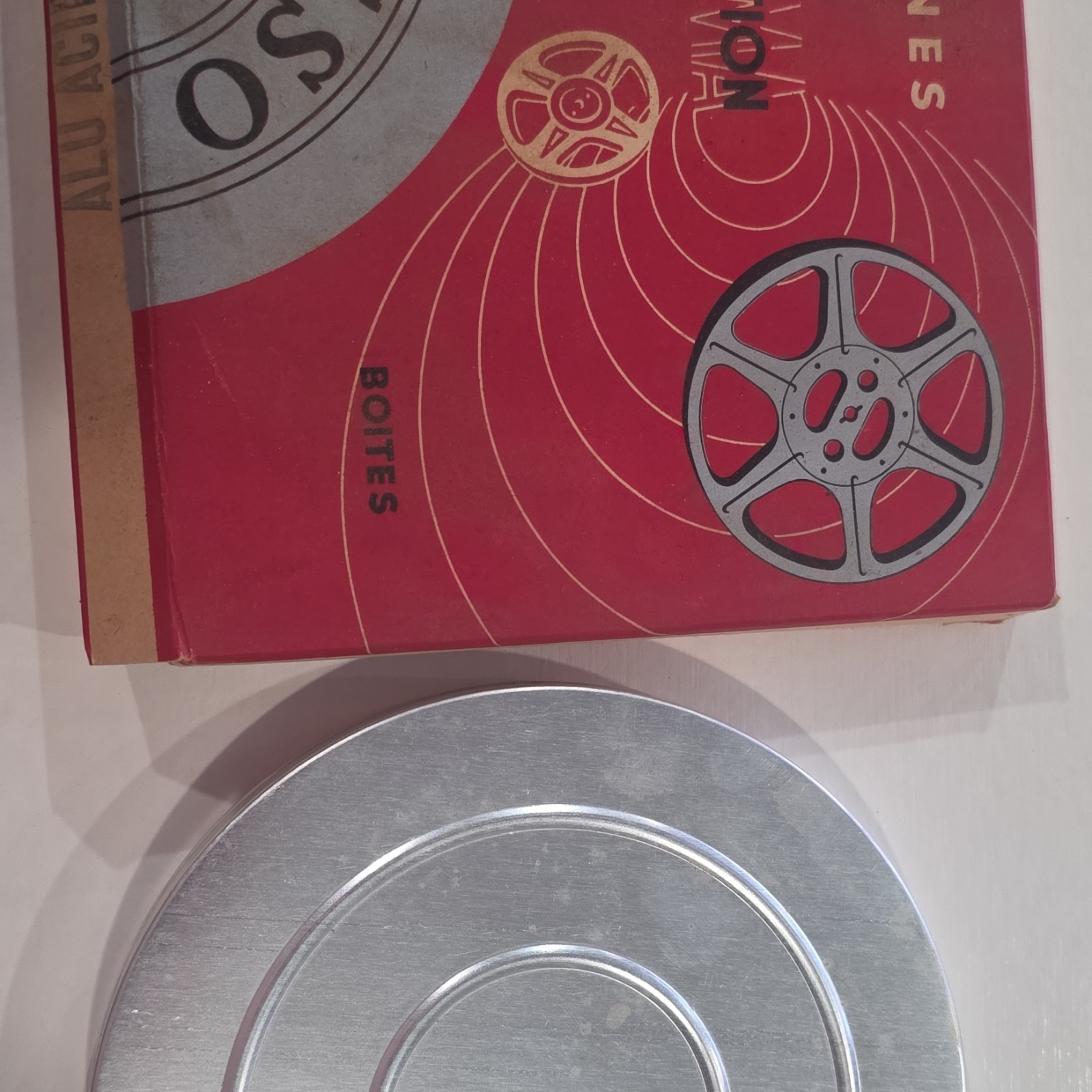 Posso Paris Vintage Film Canister Projection Reel Bobines with Original Box
