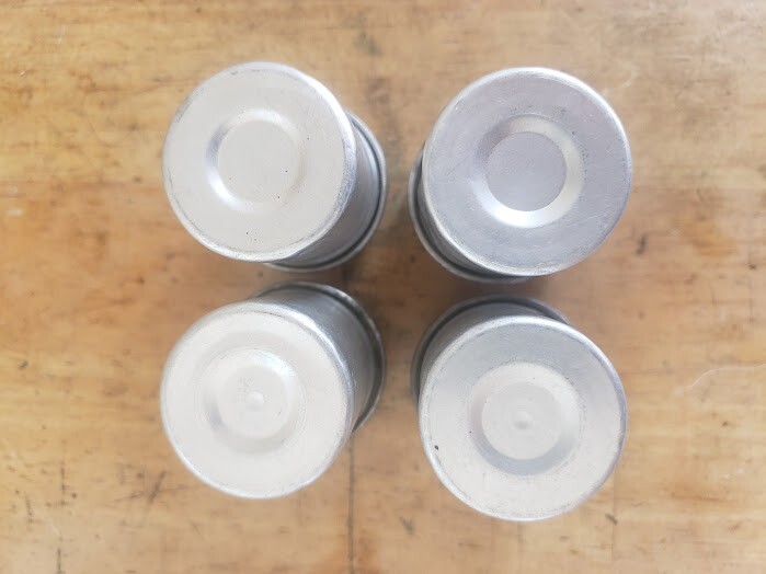 vintage metal film canisters lot of 4 (set 3)