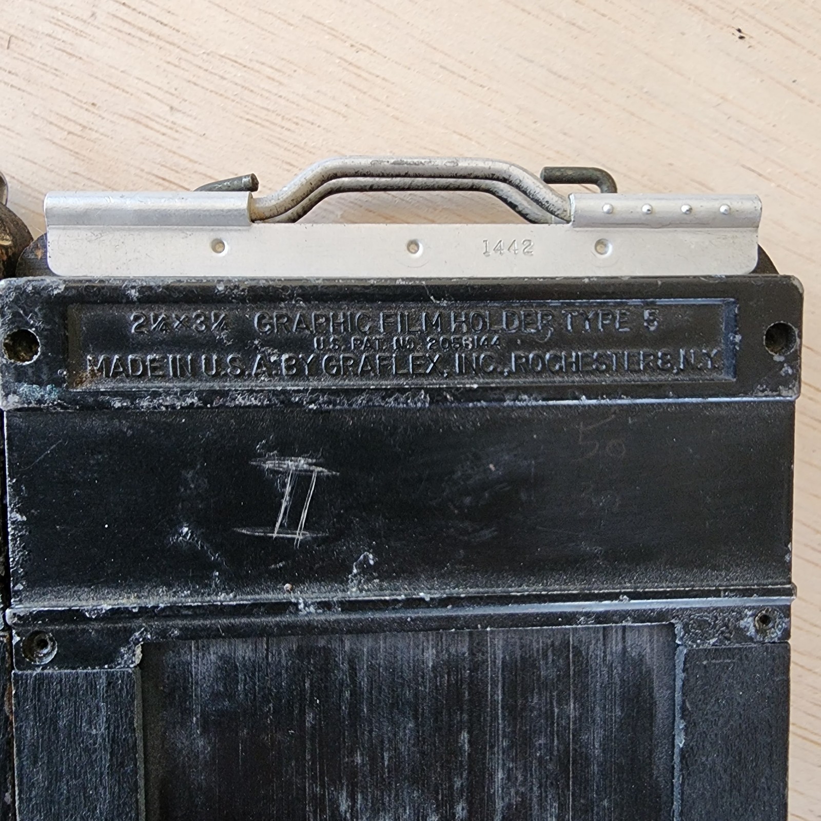 Lot of 3 Graflex 2×3 Graphic Film Holders Type V – Vintage – 1 Incomplete