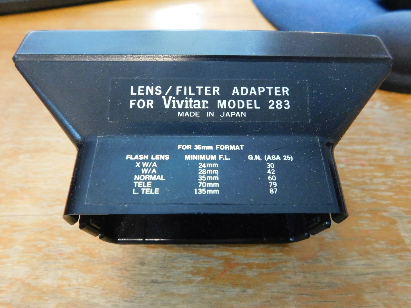 Vivitar 283 Lens/Filter Adapter Holder