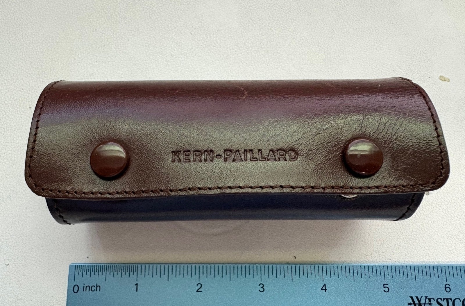 Original Leather Kern Paillard Bolex LENS CASE for 75mm f2.8 Yvar Lens