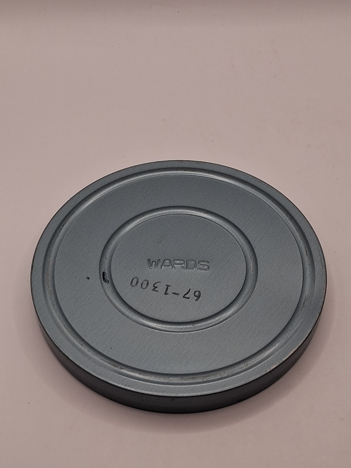 Lot of 2 Vntg 8mm Film Reel Can Wards Camera Department Holder Metal Container