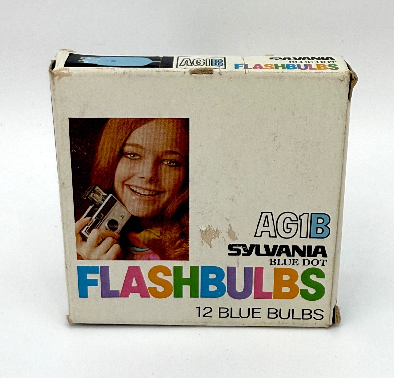 Sylvania Blue Dot Flashbulbs AG1B Box of 11 Blue Bulbs – Teen Box Cover Version