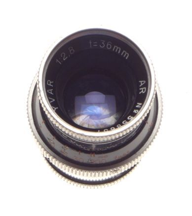 Kern paillard Yvar 1:2.8 f=36mm ar bolex b8 film camera lens caps case no558657