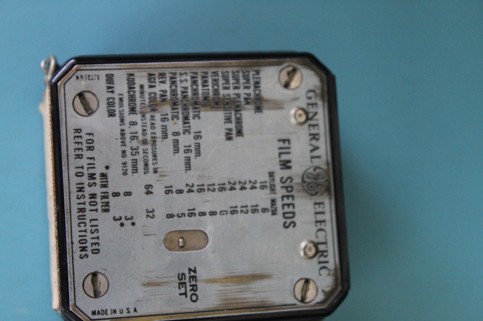 VTG GE Light Exposure Meter + Slide Case 620904 1930’s?