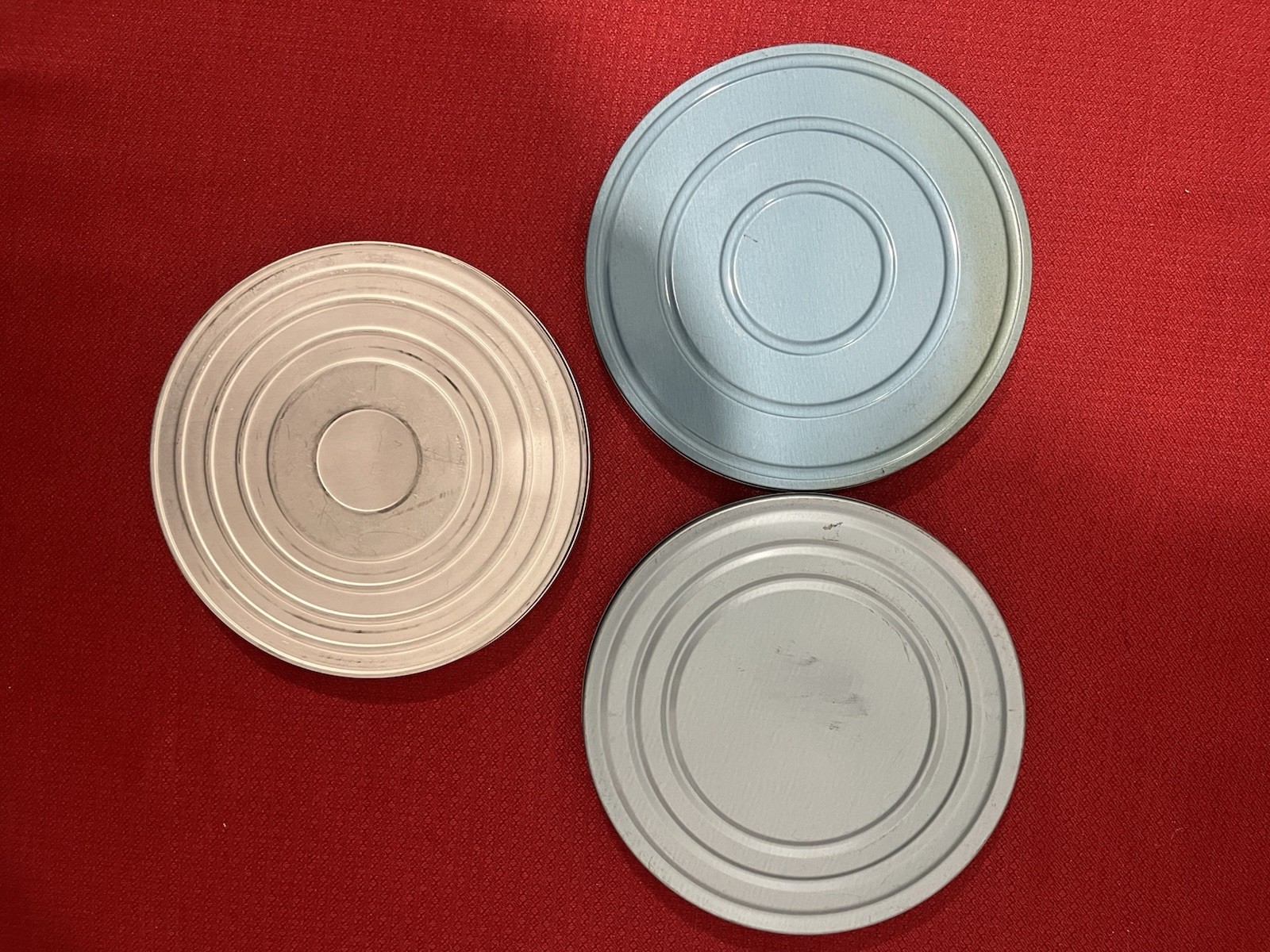 Lot of 3 Vintage Metal 8mm 16mm Film Reel Canisters – Eastman Kodak & Blue