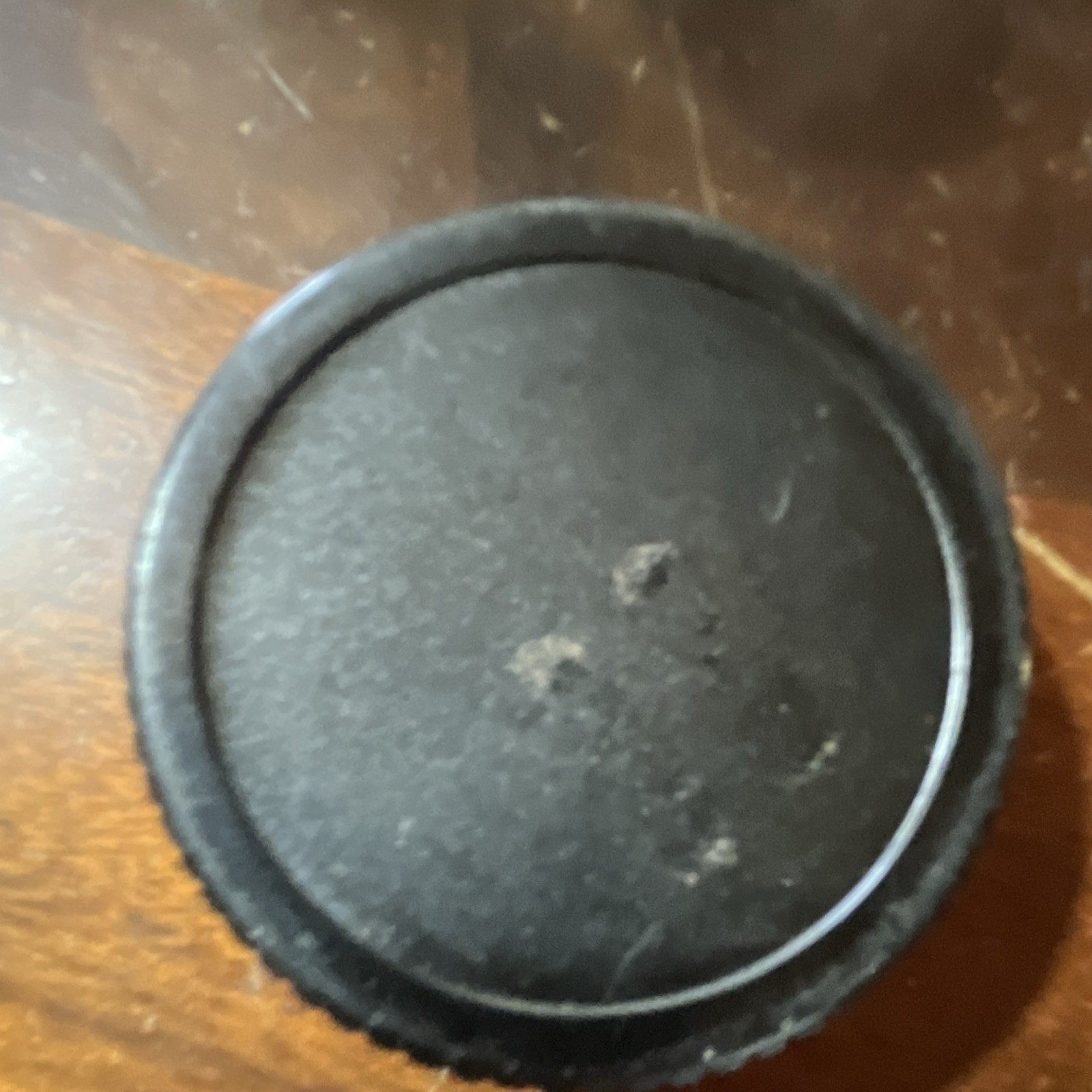 Kodak Round Yellow Plastic Film Canister Case with Black Cap/Cover