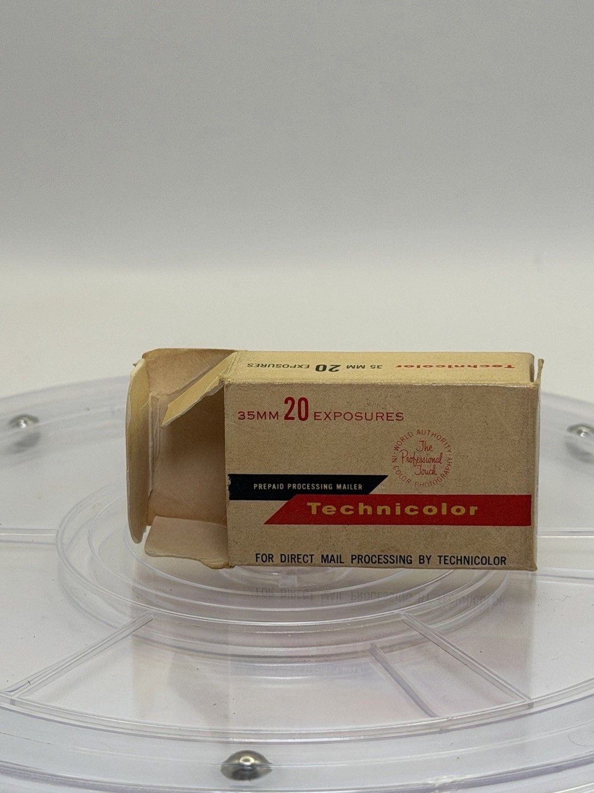 Vintage Technicolor 35mm 20 Exposure Prepaid Film Processing Mailer & Box