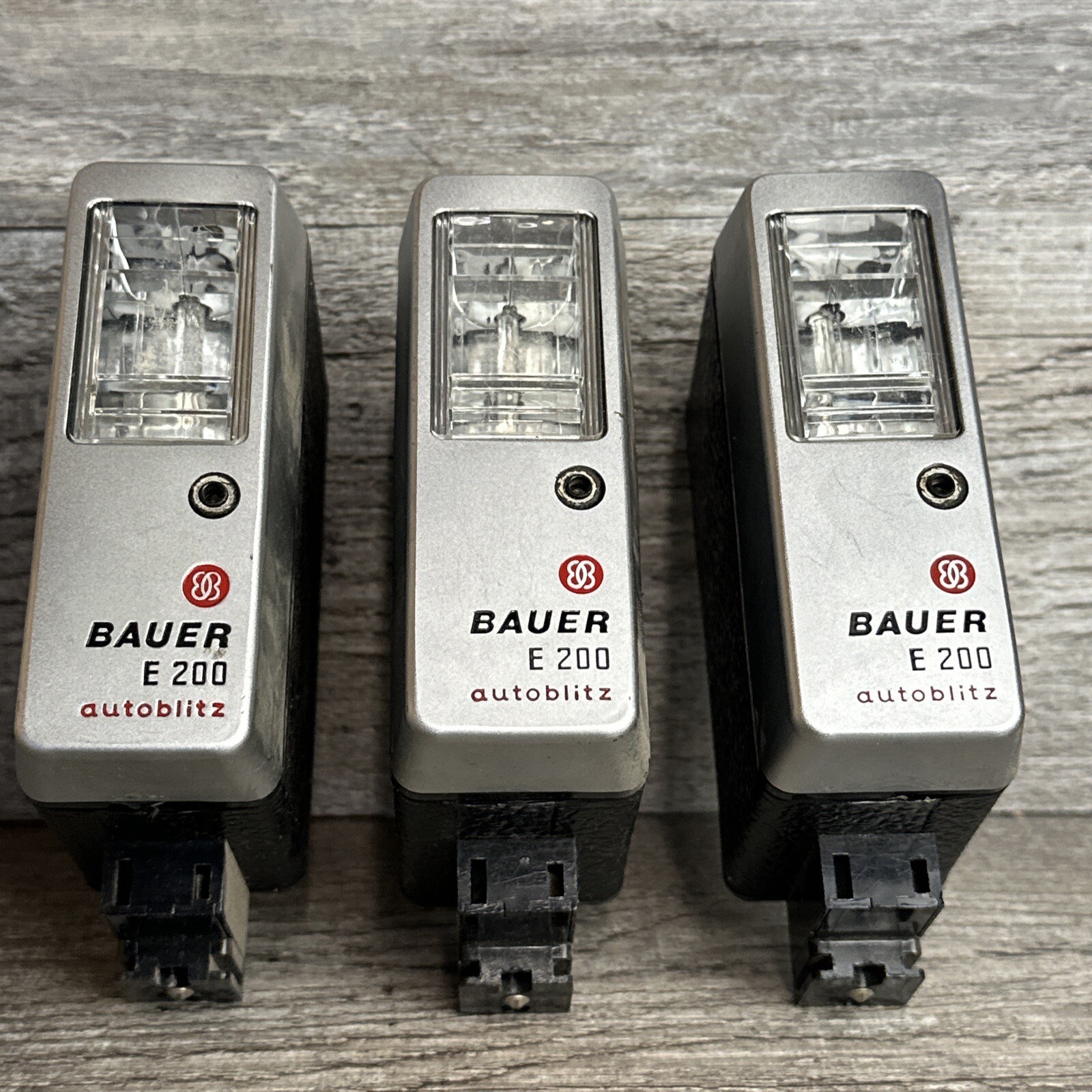 (3) Vintage Bauer E200 AutoBlitz / UltraBlitz Flash , Made In Germany