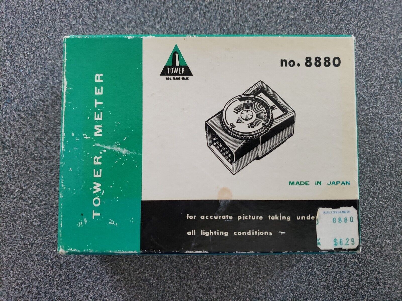 Vintage Sears Exposure Light Meter Box & Case – no.8880 Model 97A Japan
