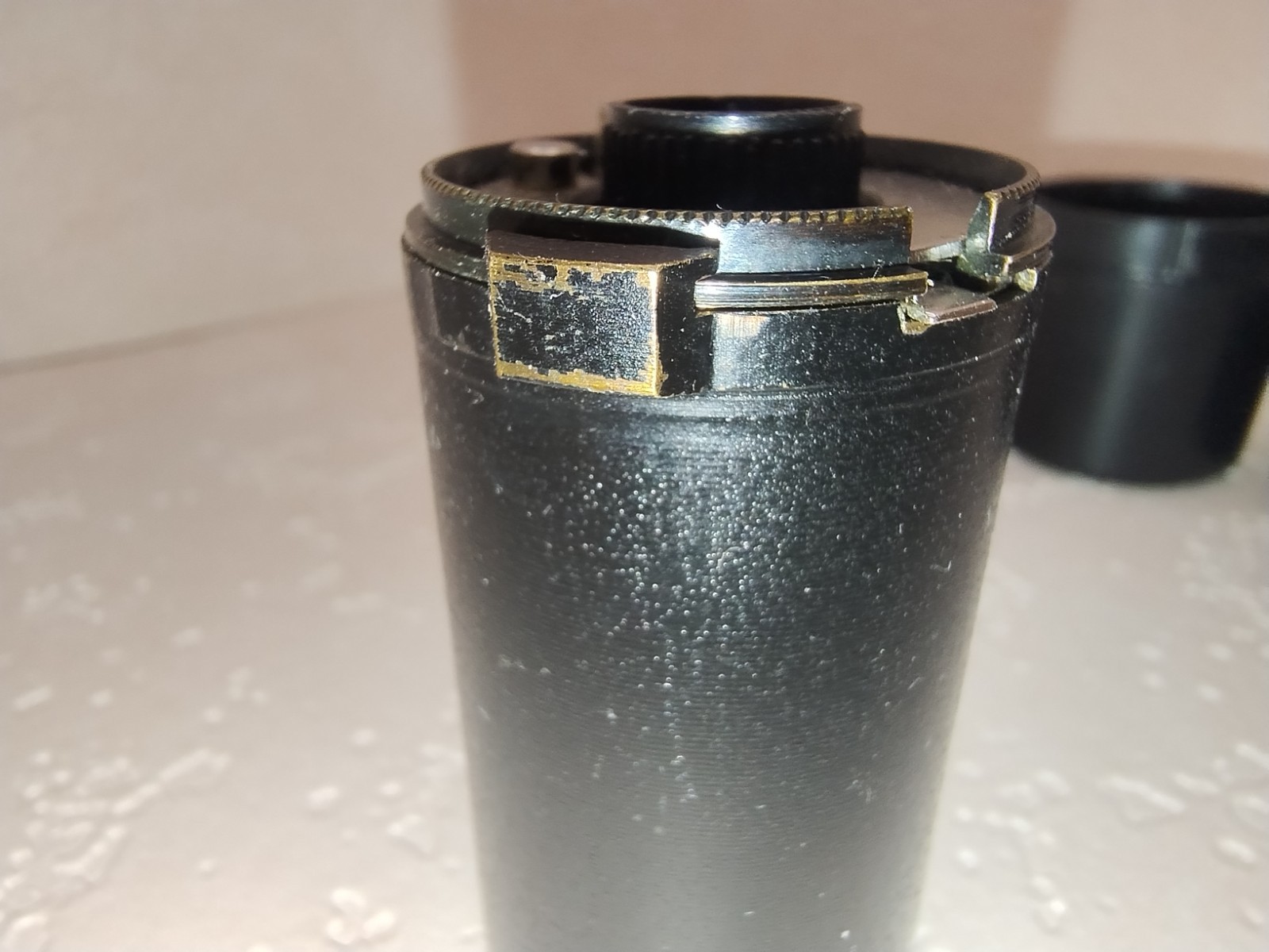 Soviet 35mm Film Cassette Kiev Reloadable 70s 80s Brass USSR With Case Vintage