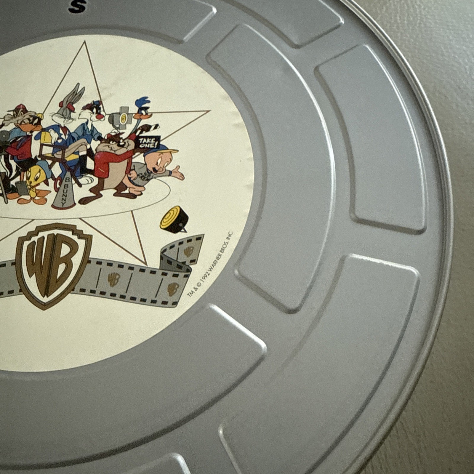 WB Warner Brothers Cartoon Characters Film Reel Aluminium Case Small