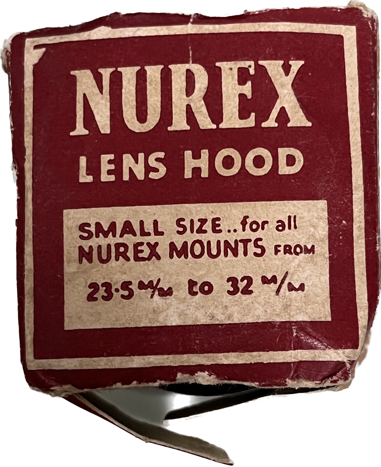 Vintage Nurex Lens Hood & Yellow Filter for small 23.5mm-32mm Nurex Mounts