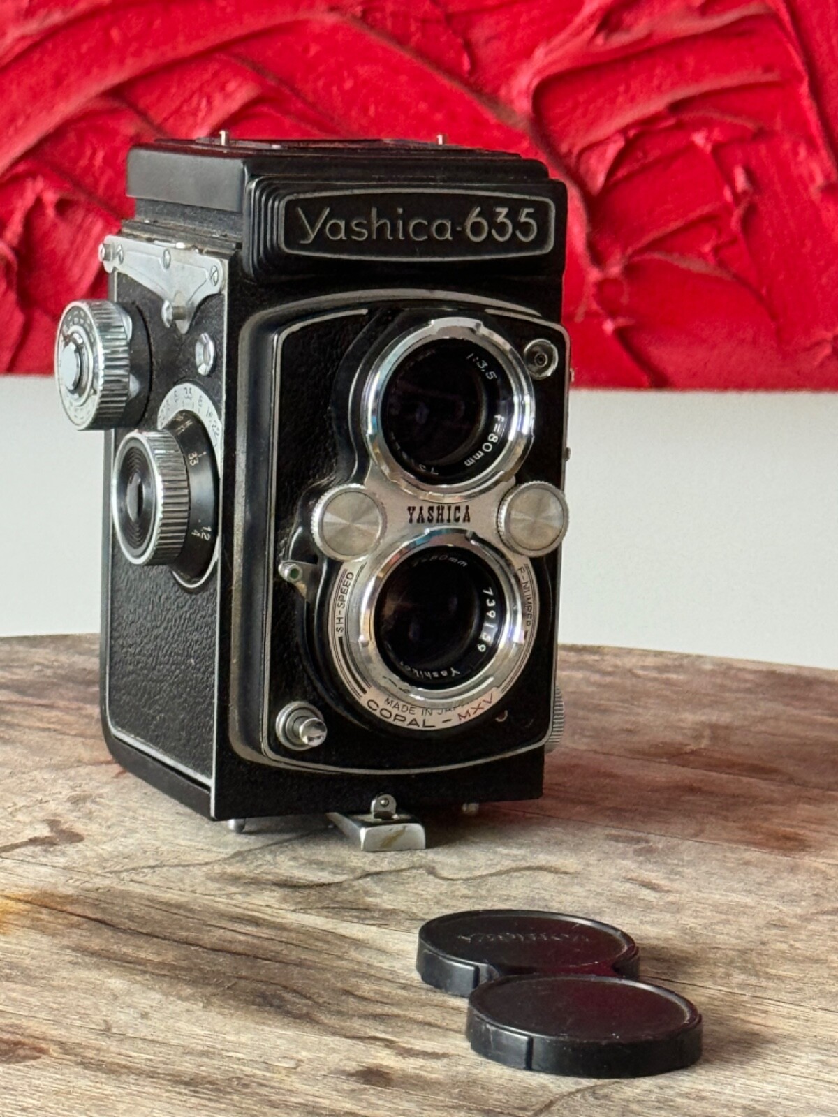 Yashica 635 TLR Camera 120 35mm Converter Yashinon 1:3.5 F=80mm