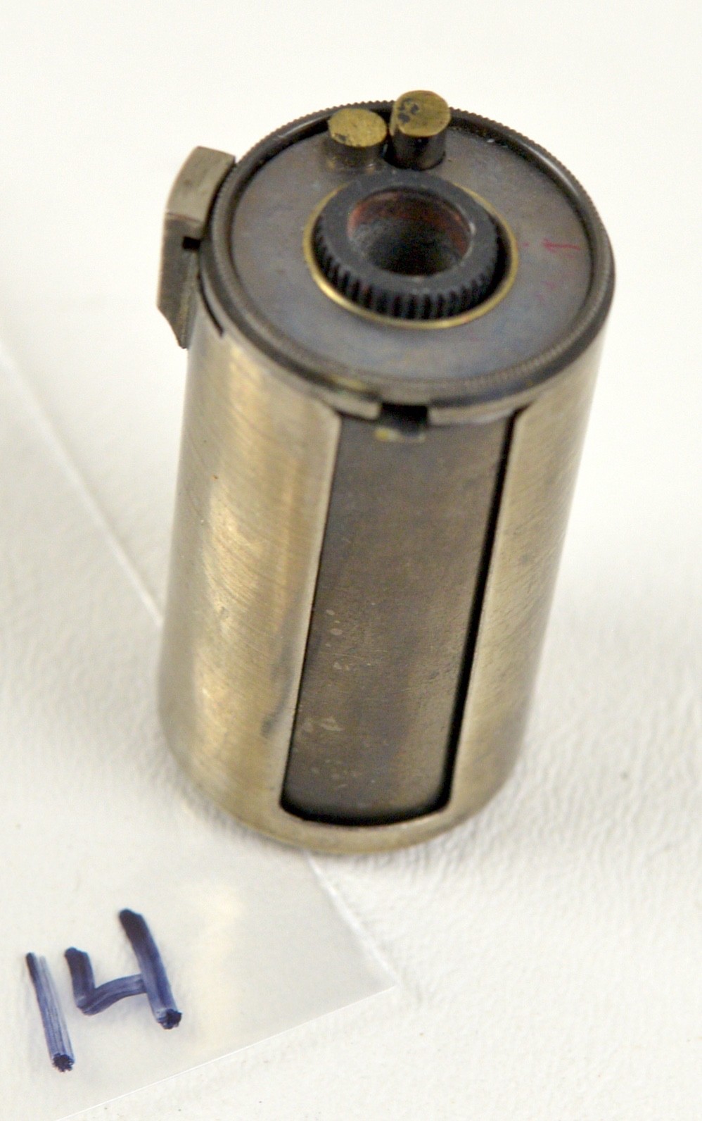 Vintage Reloadable Brass 35mm Film Spool Cassette