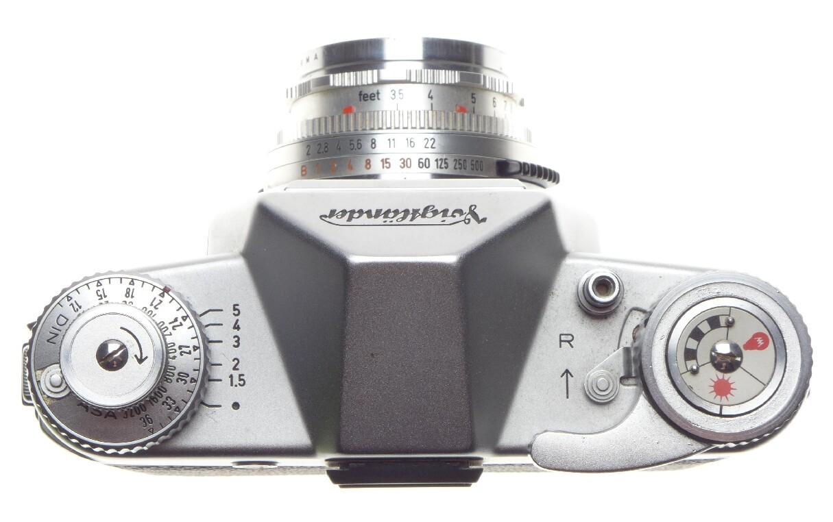Voigtlander bessamatic slr film camera skopar x 1:2.8/50 lens filter hood meter