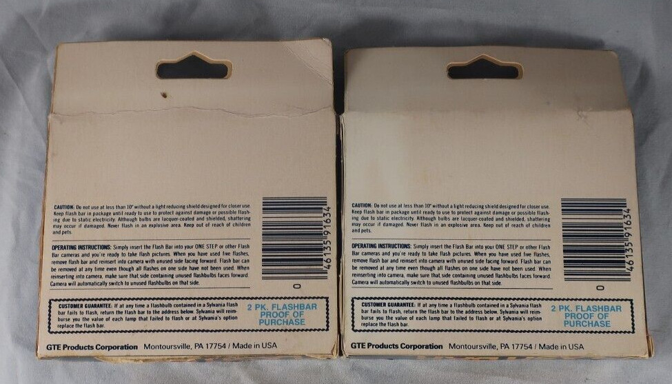 Vintage Sylvania Blue Dot Flash Bar Two Pack 20 Flashes – Lot of 2