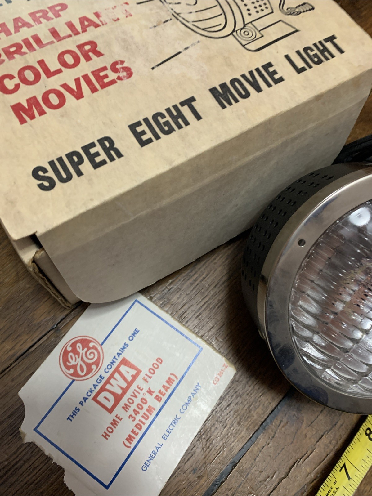 Vintage 4-1/4″ sunset super 8 Stage movie light Series 875 Tested – Works