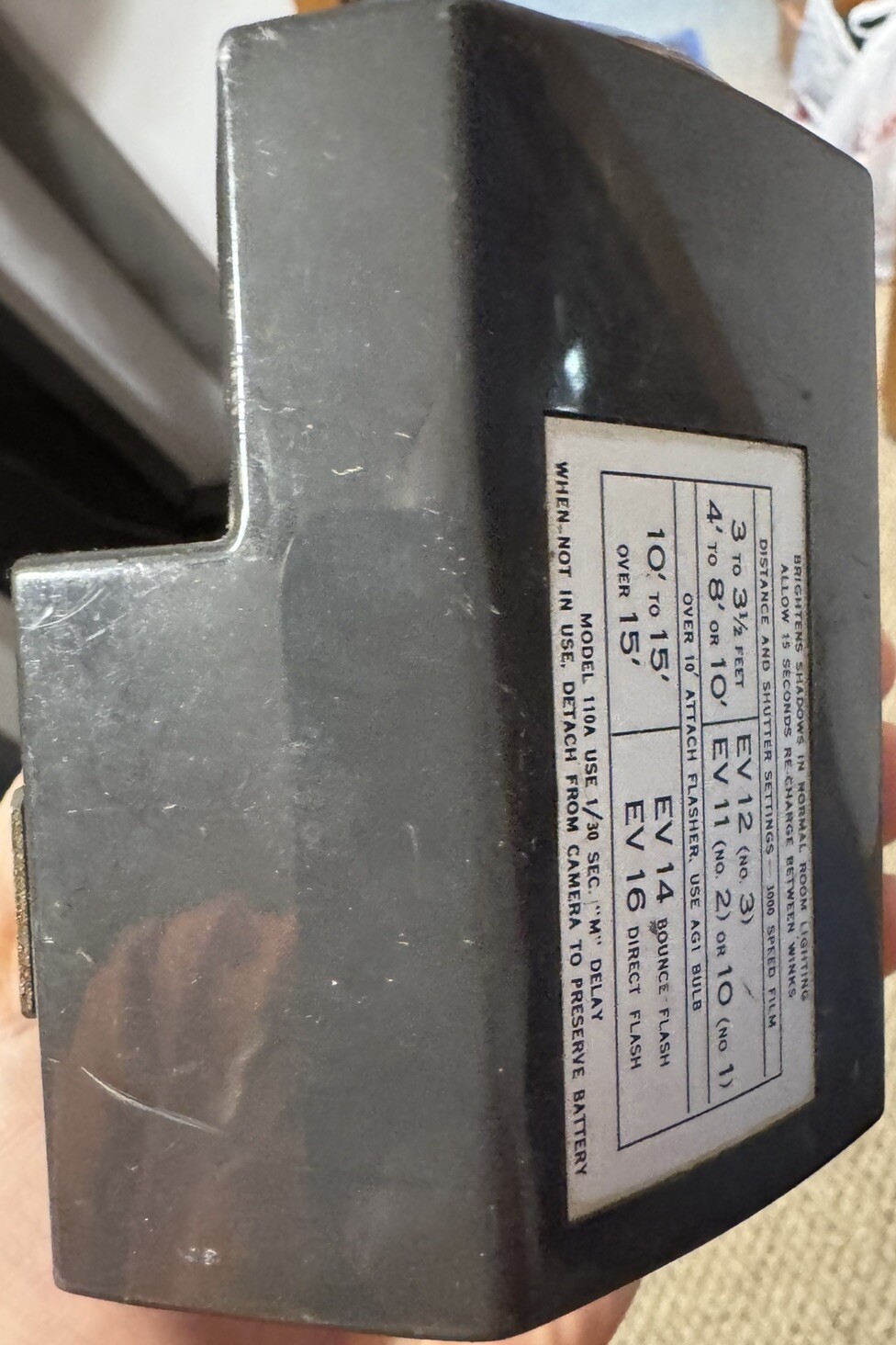 VTG Polaroid Wink-Light Model 250 Flash for Land Cameras Collectible Untested