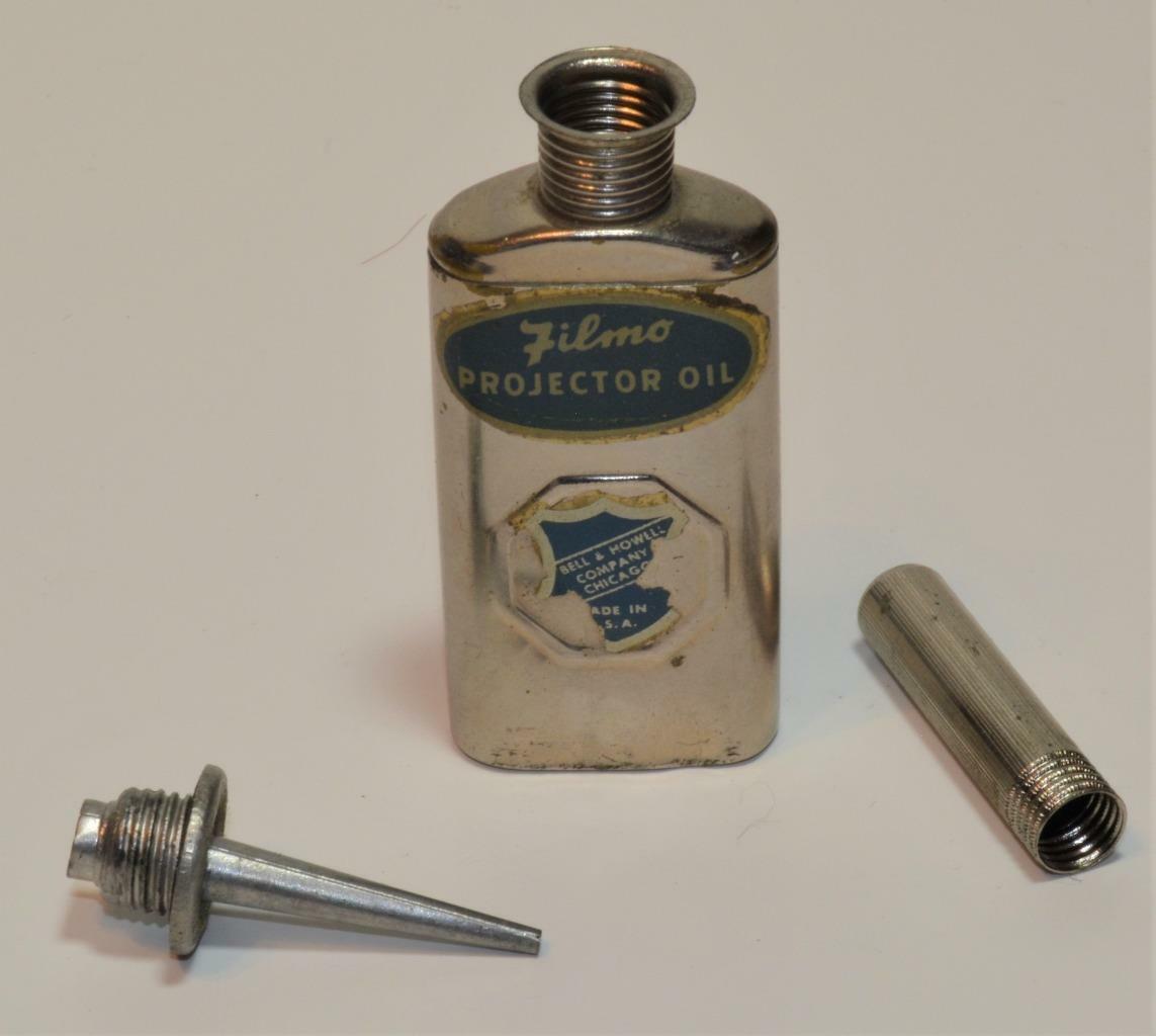 VTG Bell & Howell Filmo Projector Oil tin US Pat.Feb.18.1896 w decals