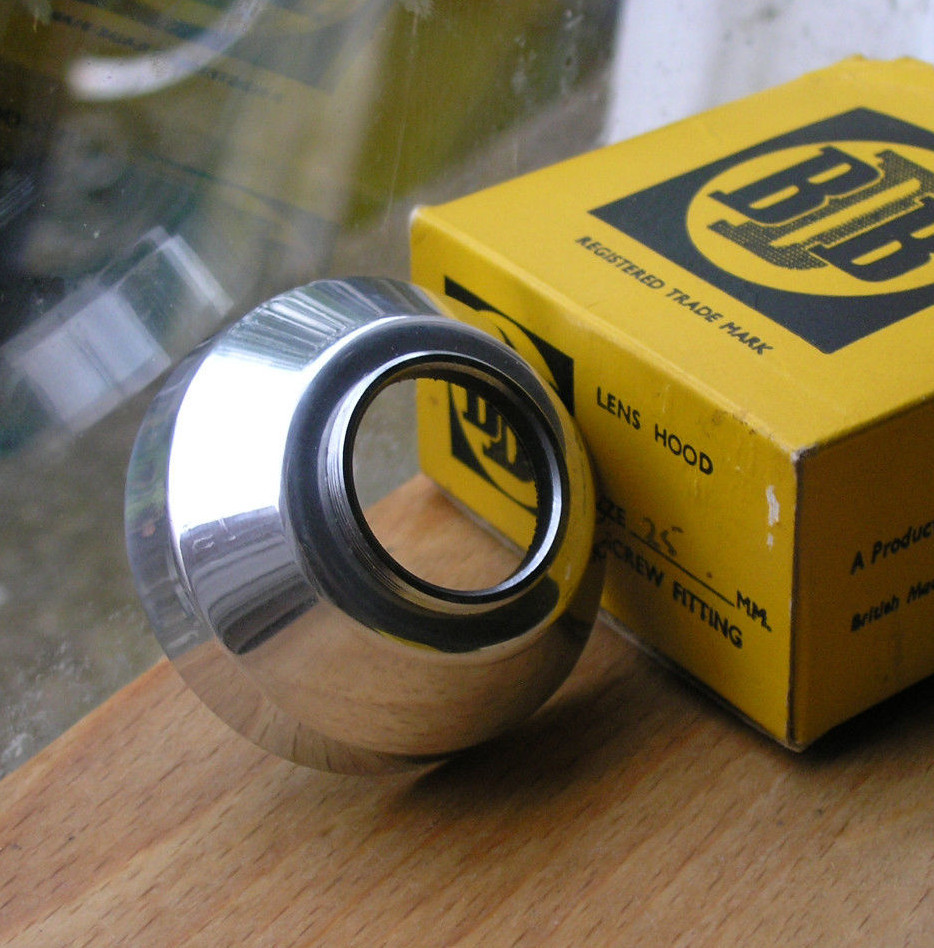 E25 25mm screw in lens hood shade aluminium UK make