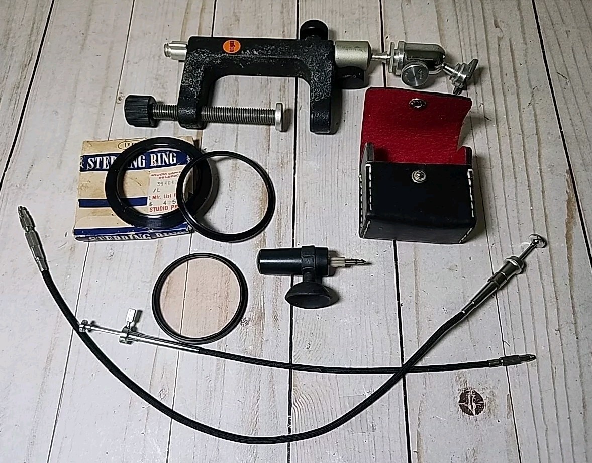 VTG Lot Of Camera Misc Lens Pieces Nikon Japan, Step Ring, Braun, Shutter, Slave