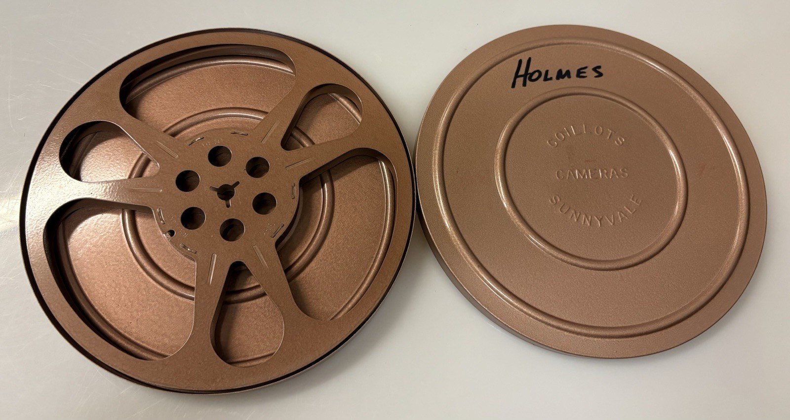 Coillots Motion Picture Film Canister and 7” Empty Reel