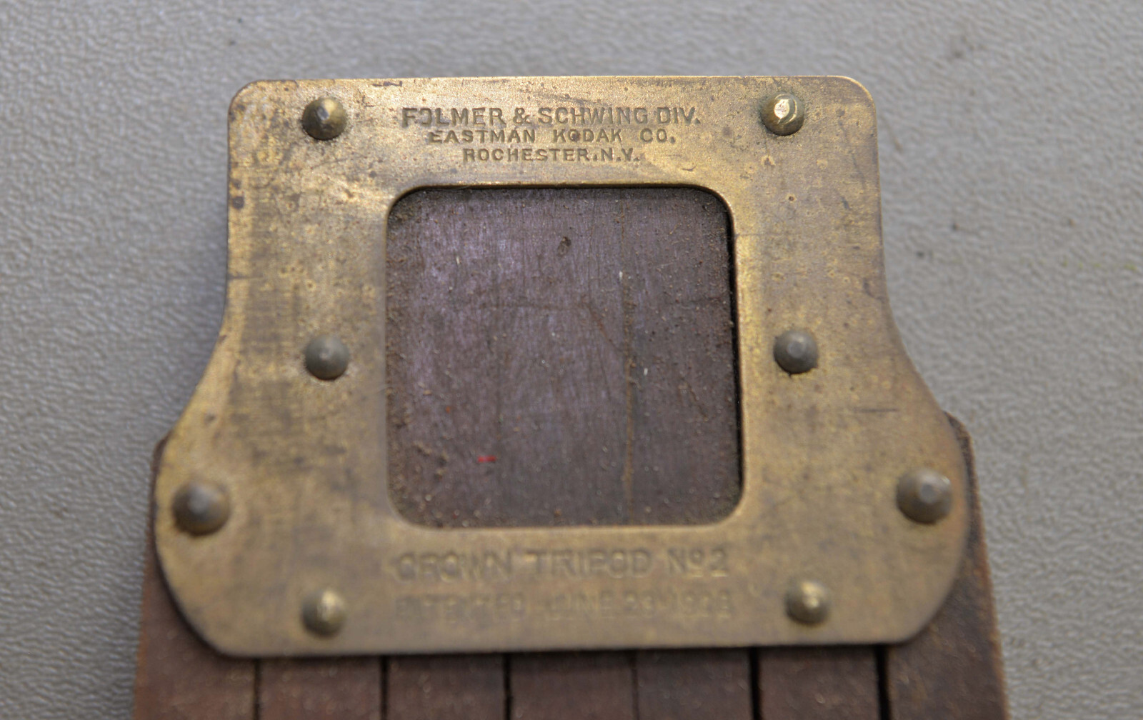 2 Eastman Kodak Folmer & Schwing crown tripod No 1 two legs salesman sample 1903