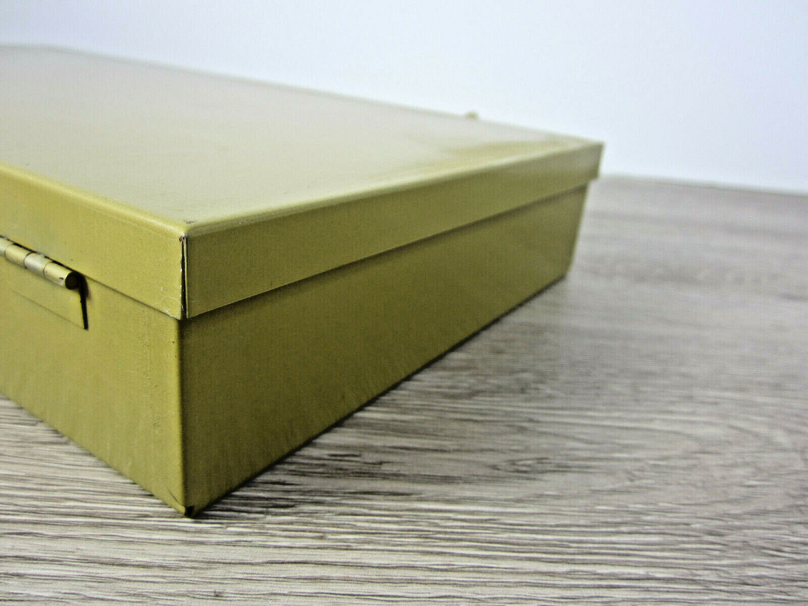 Metal Storage Green Vintage Slides or Coin Collection Photography Lid