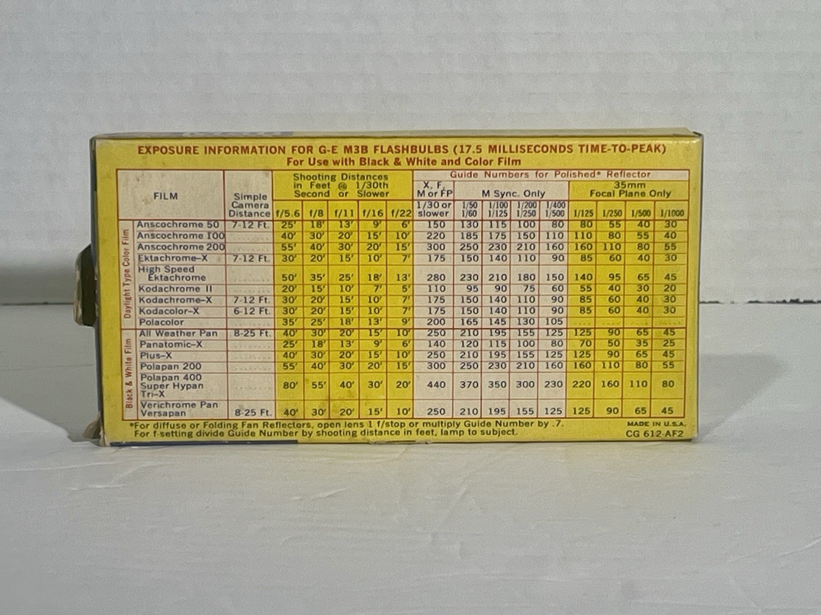 Vintage GE M3B Blue Bulbs RHENIUM 11 FLASH Bulbs Open Box MOVIE PROPS USA