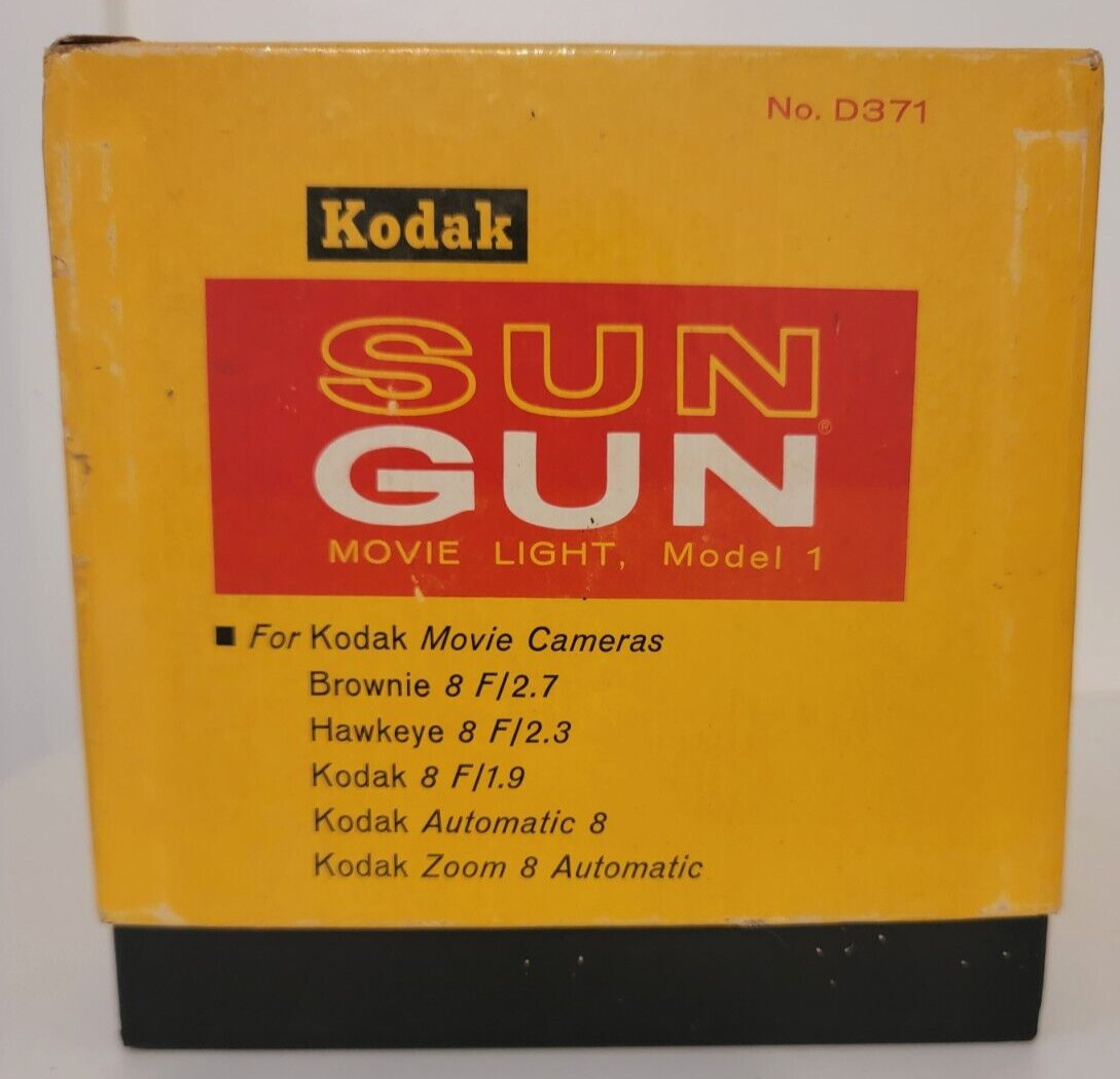 Vintage Kodak Sun Gun Movie Light Model No. D371 – UNTESTED IN BOX
