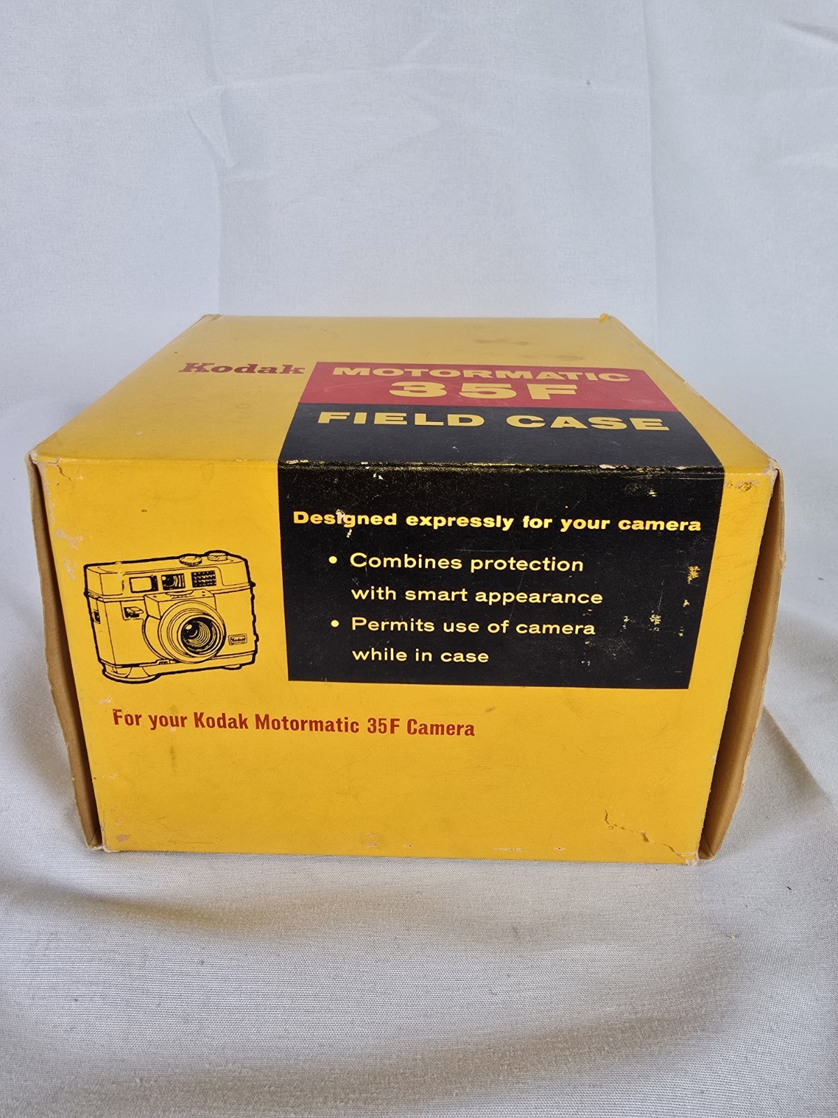 KODAK MOTORMATIC 35 CAMERA HARD LEATHER FIELD CASE VINTAGE NOS NEW!