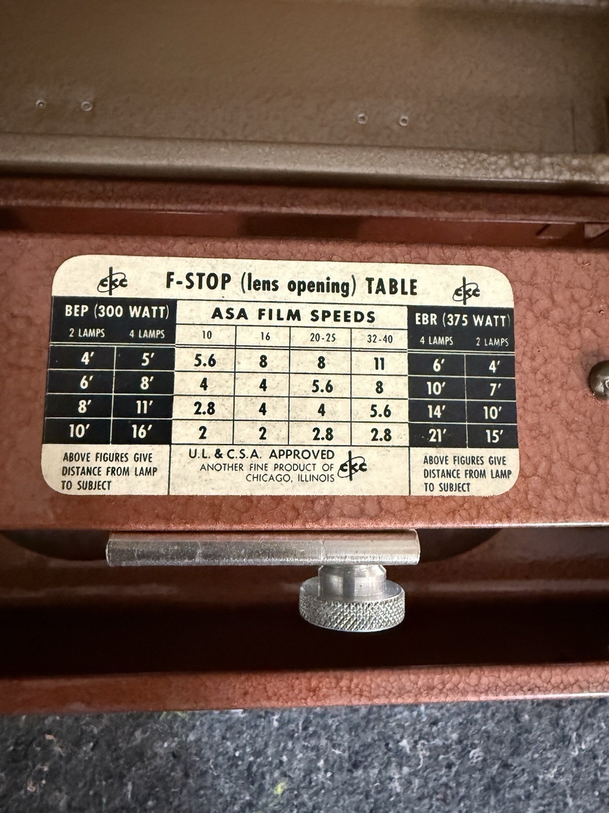 Vintage CKC Photo / Cine Light w/Carry Case