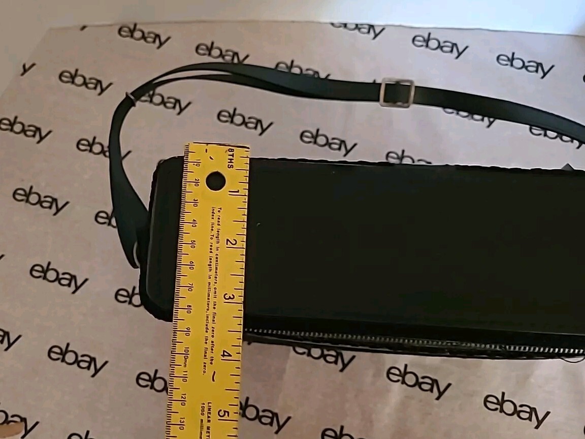 Zippered Camera Accessory Case 1950’s Black Box Bag with carrying strap Rainbow