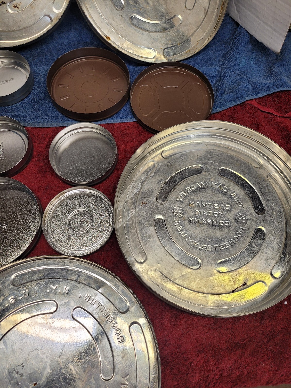 Vintage Film Reel Holder Tins Set