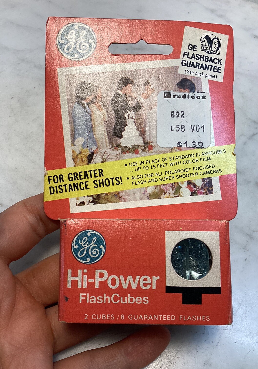 Vintage GE Hi Powder Flash Cubes For Polaroid Camera 2 Cubes