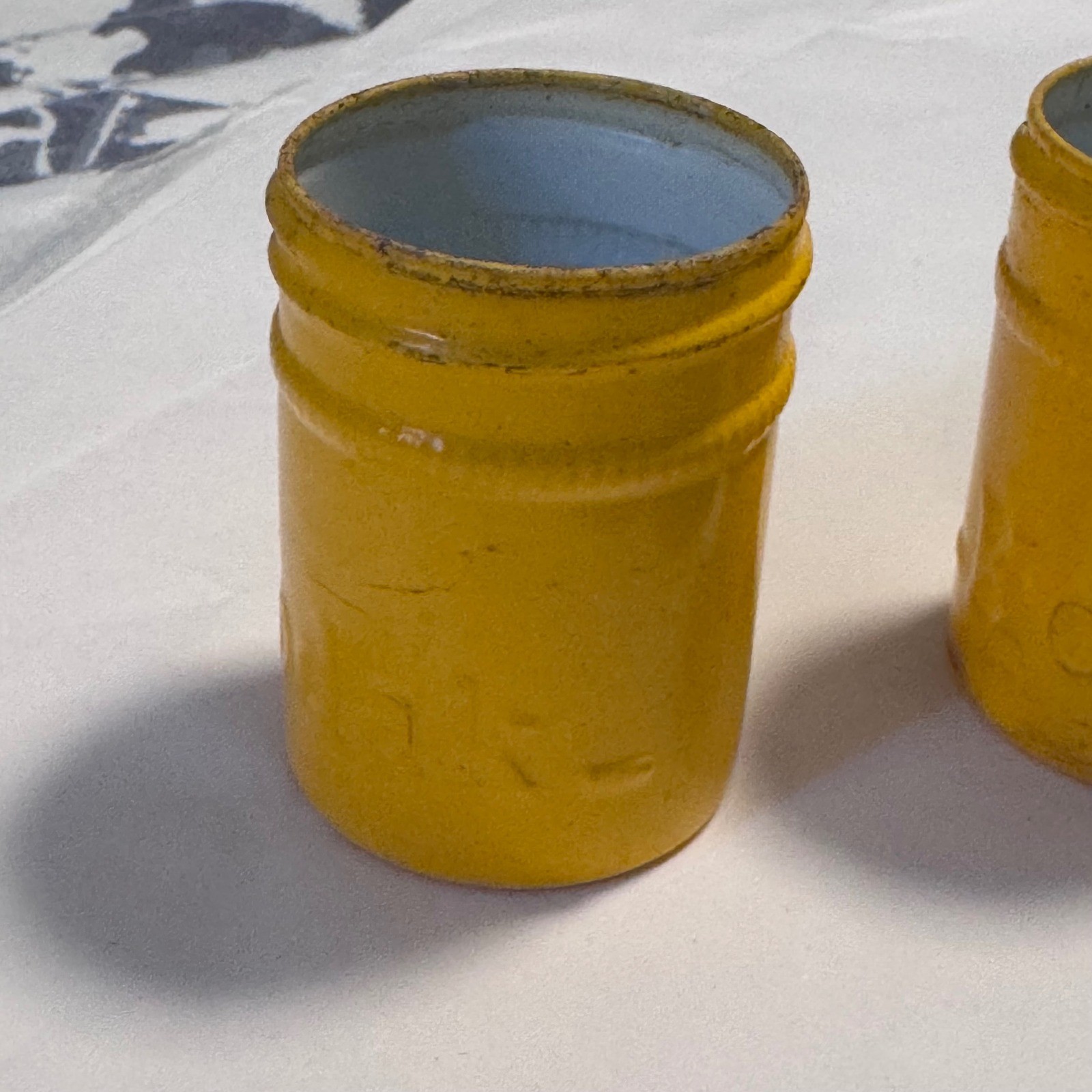 Vintage Kodak Embossed Yellow 35mm Film Canister Containers Gray Lids Set of 2