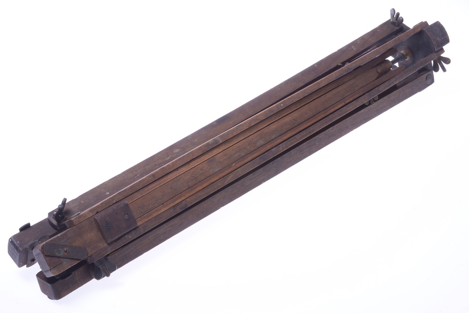 ✅ ANTIQUE WOOD TRIPOD 131CM 51.57″ GLASS FALLING PLATE LARGE FORMAT FIELD CAMERA