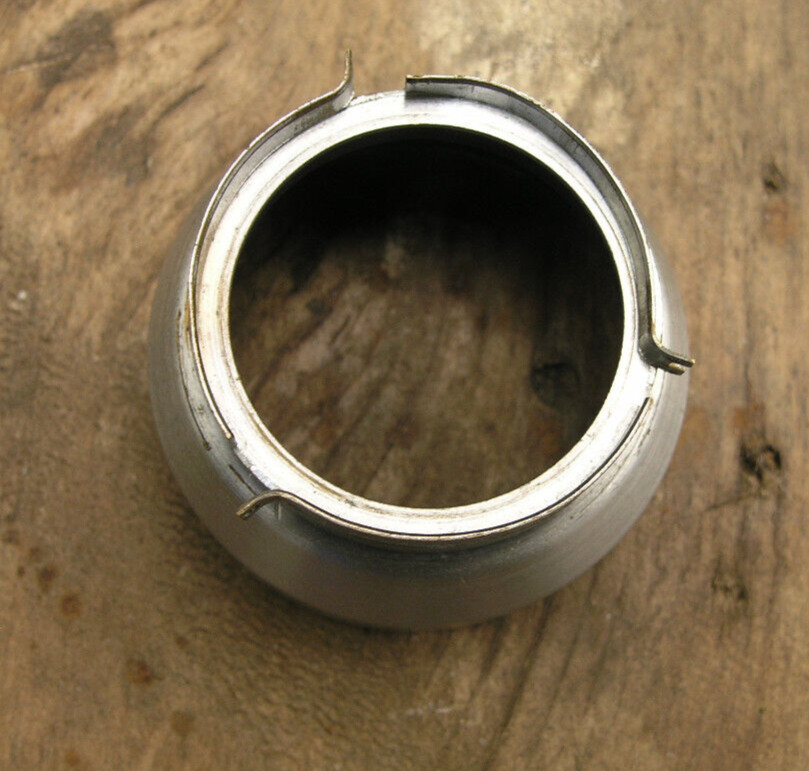 42mm push fit slip on sprung chromed brass shade lens hood 2 part