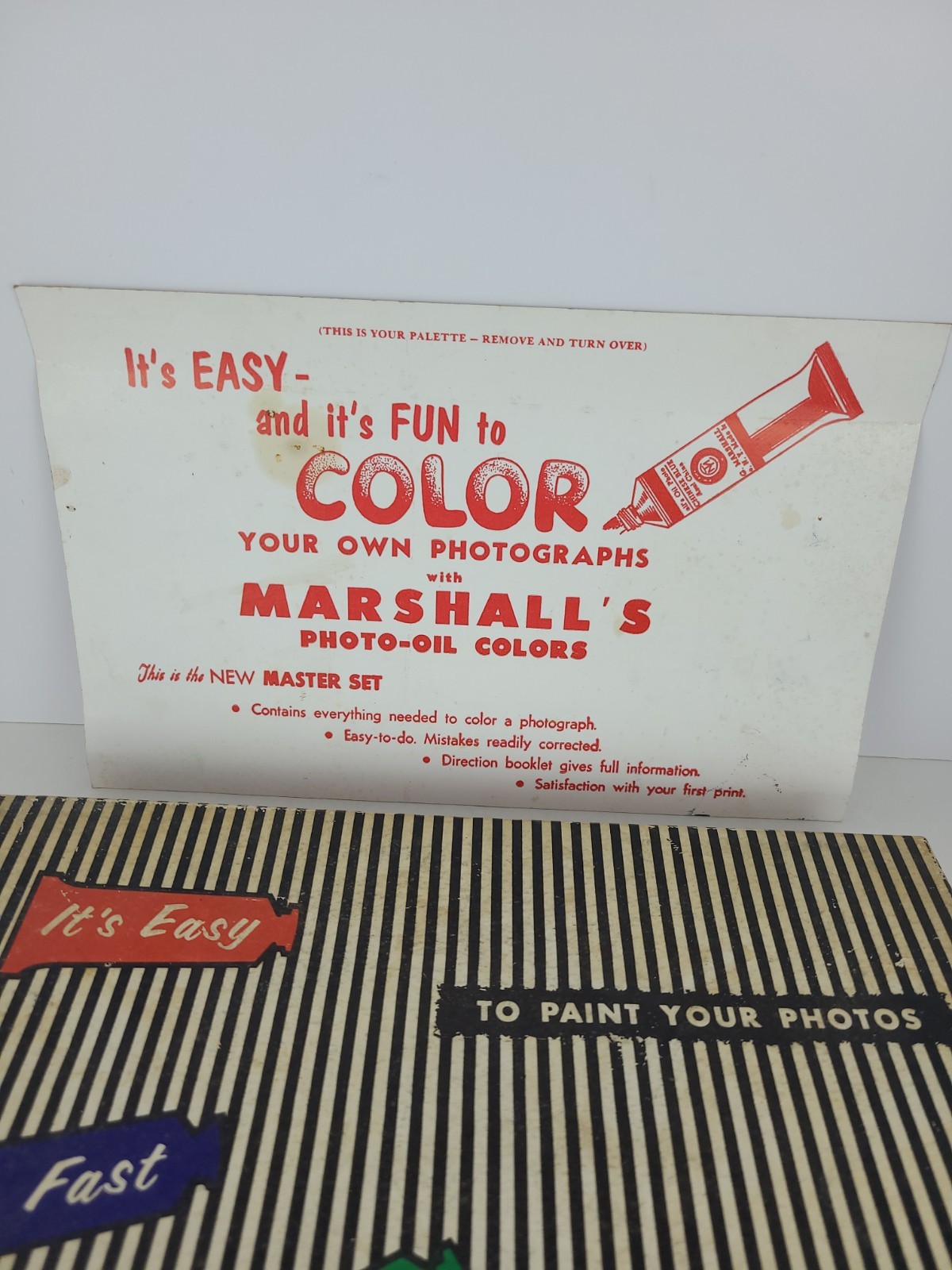 Vintage Marshall’s Photo Oil Colors Art Kit Hobby Prop – See Photos