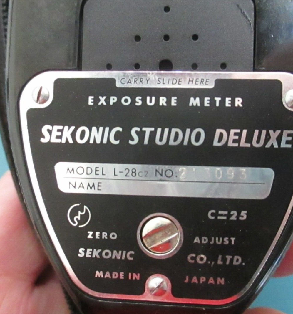 SEKONIC 1970’s Studio Deluxe L-28 C2 Light Exposure Meter + Slides + Case 213093