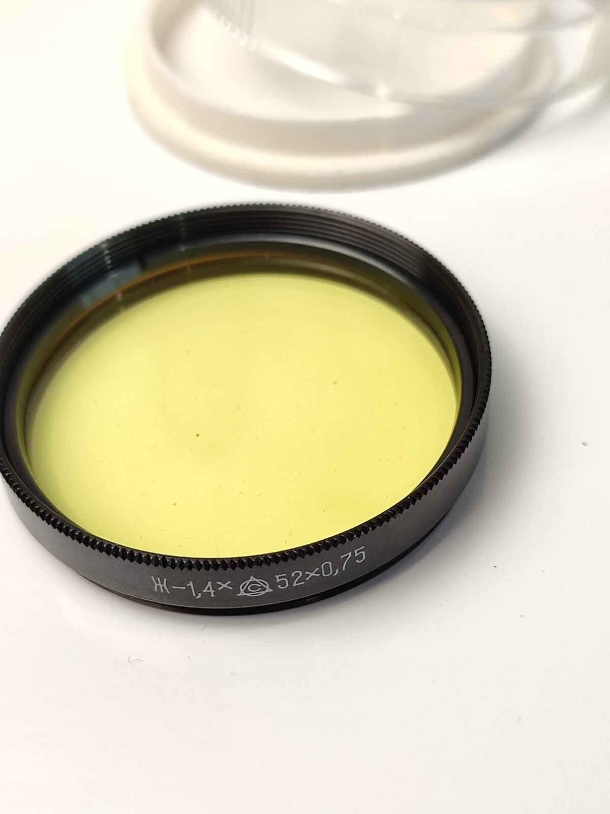 Vintage Lens Light Filter 52×0,75 Yellow Lens Light Filter Photo Lens Filter