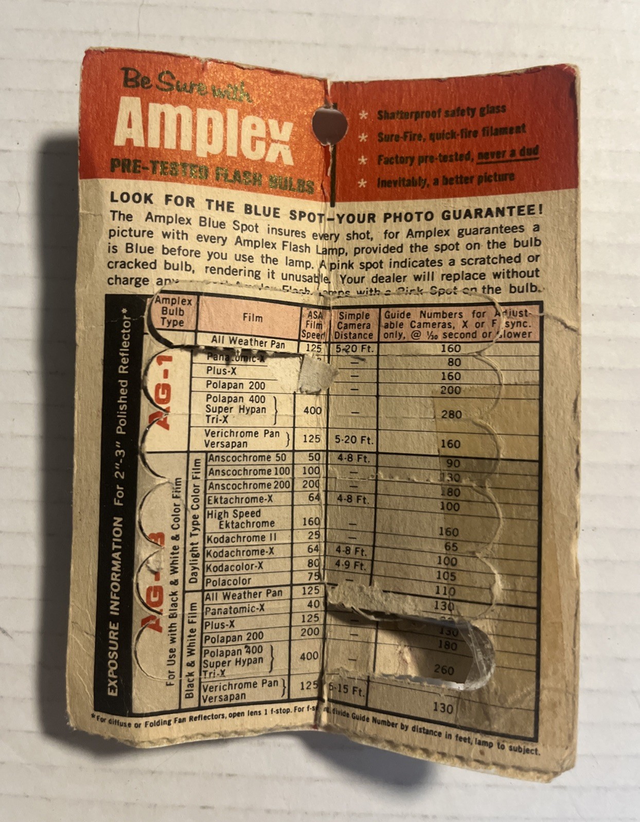 Amplex Type AG-1 Photo flash 12 Pack Minus 1 USA