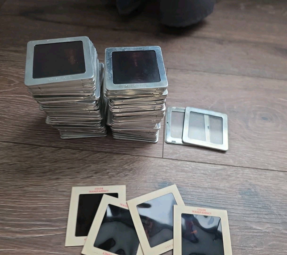 Vintage: Brumberger Photo Slide Metal Storage Case – with 84-Glass Case Slides