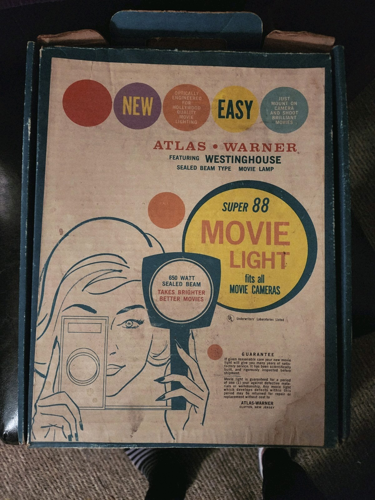 Westinghouse Sealed Beam Type Movie Lamp Super 88 Movie Light