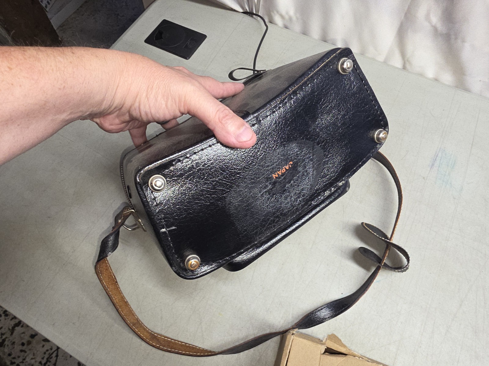 🔥 Vtg Kali Style Bag Retro Film Camera Leather Case Handcrafted In Japan