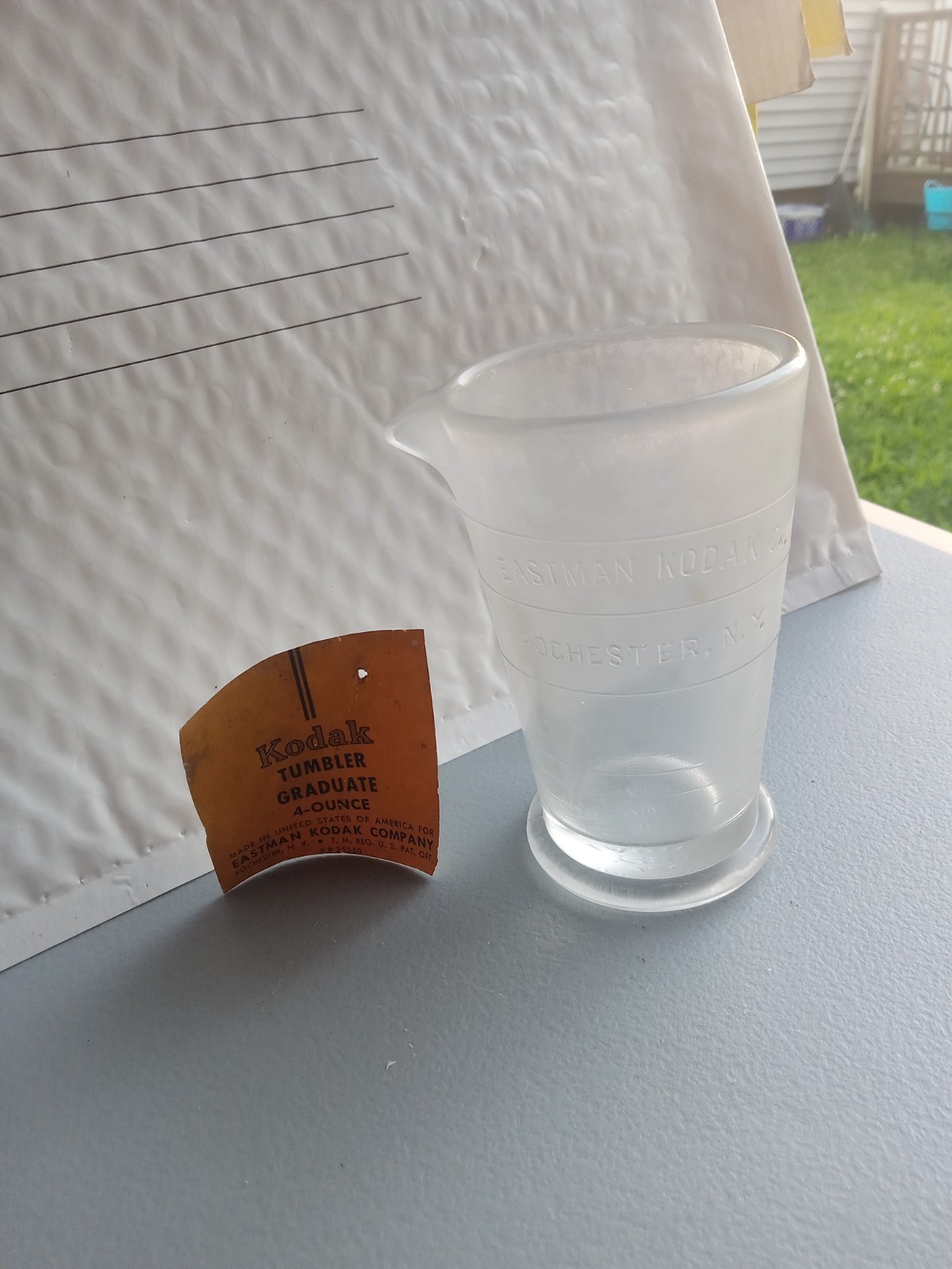 Vintage Eastman Kodak Co. Photographic 4 oz Glass Measuring Beaker Rochester, NY
