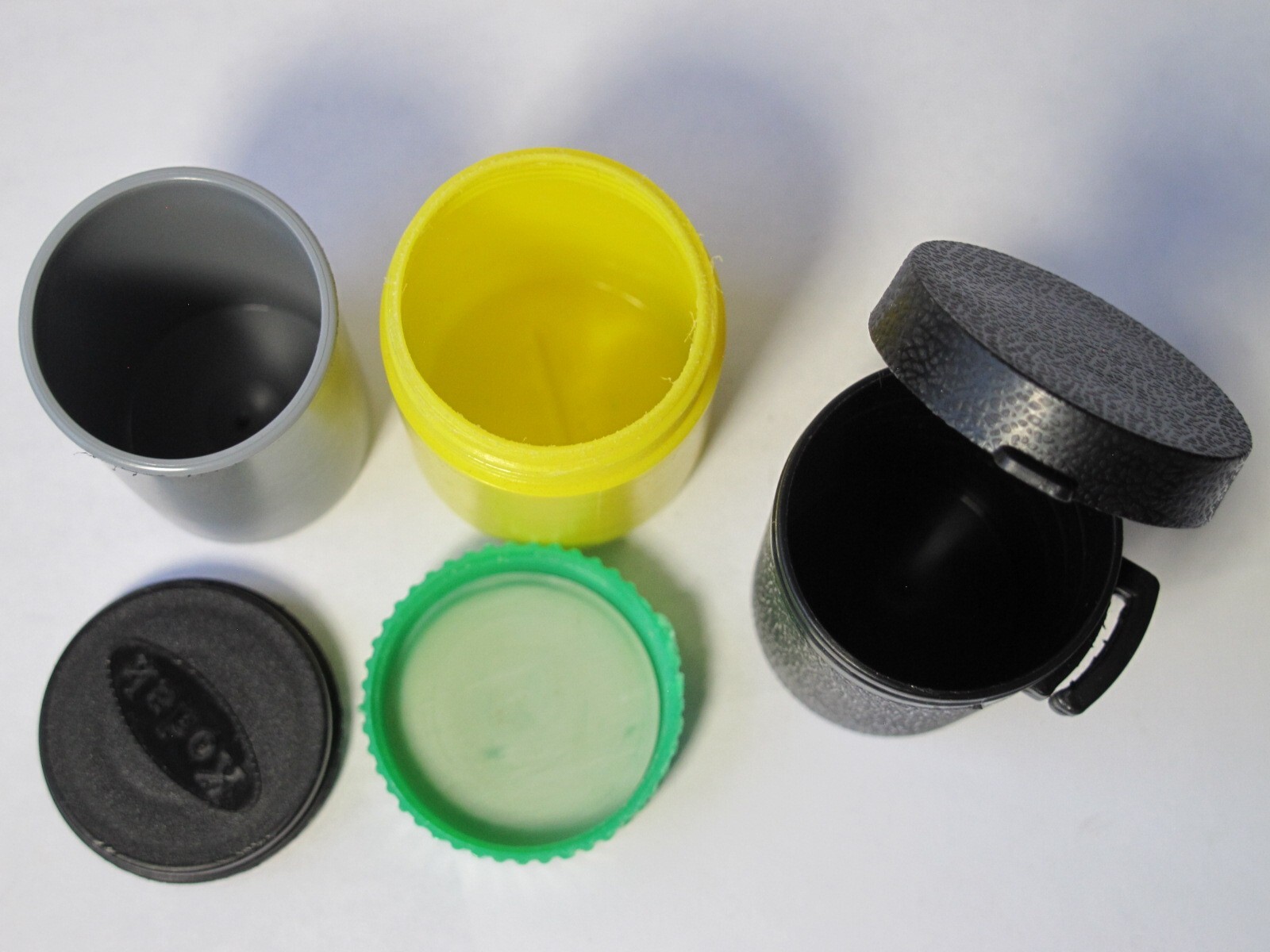 3 x RARE & UNIQUE Vintage 35mm Film Canisters (not metal)